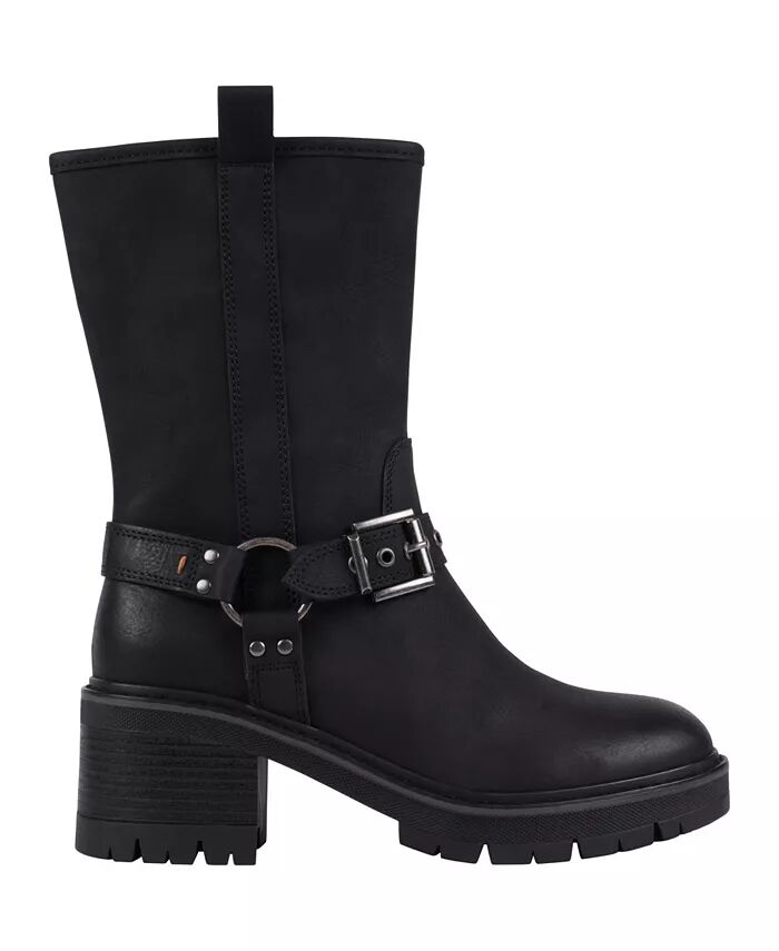 Женские сапоги Knox Buckle Lug Sole Block Heel до середины голени GC Shoes, черный — фото 2
