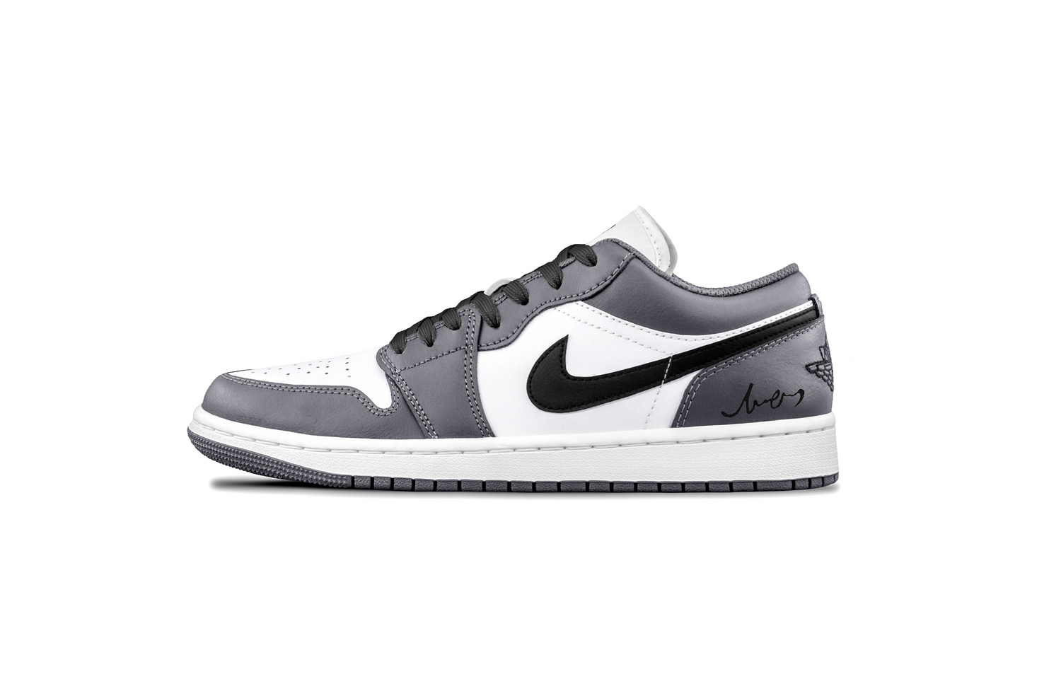 

Jordan Кроссовки Air 1 Toe Shadow Gray с амортизацией, износостойкие низкие винтажные баскетбольные серые, цвет Gray