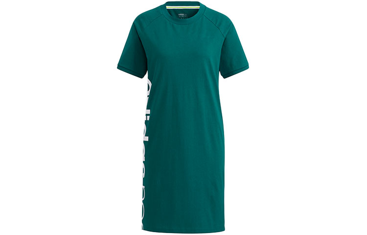 

Женское платье с коротким рукавом Лесной зелёный Adidas Neo