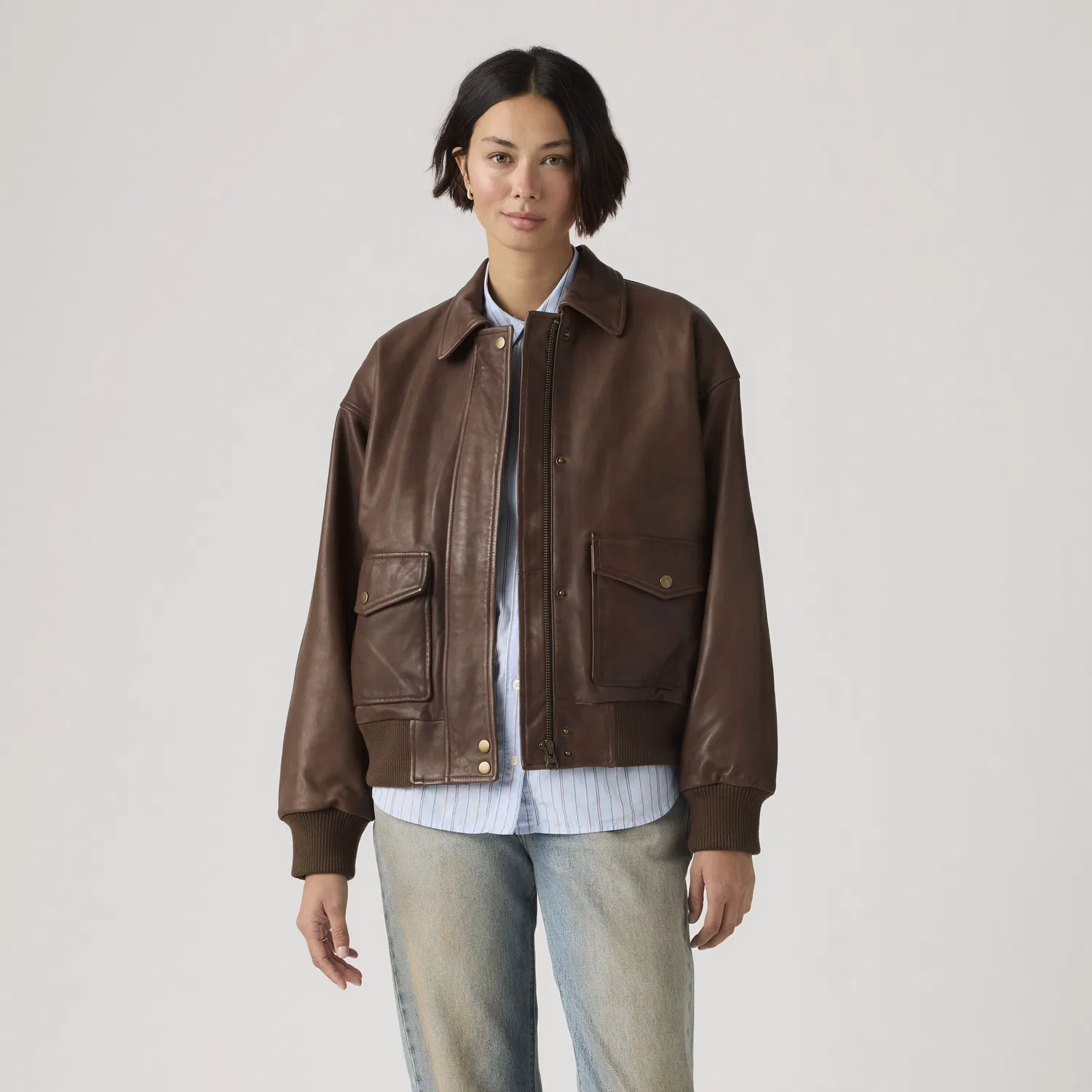 Куртка Kennedy Dad из натуральной кожи Levi's, Brown — фото 3