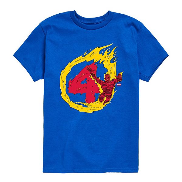 

Футболка с принтом Human Torch из Fantastic Four: First Steps для мальчиков 8-20 Marvel, Royal Blue