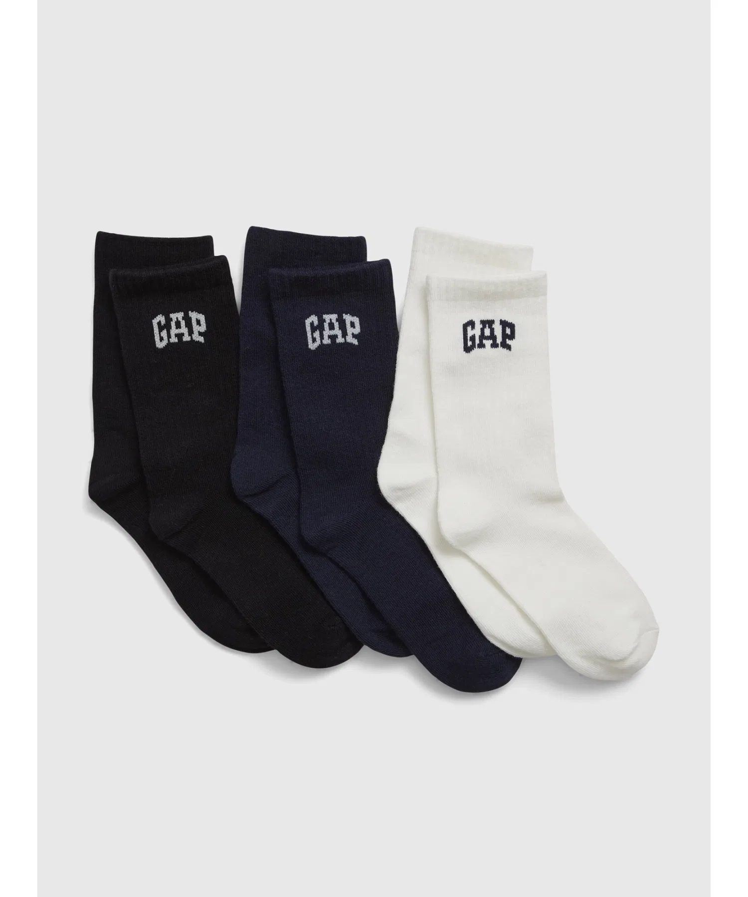 Набор из 3 пар детских носков Gap Arch Logo Crew Socks.