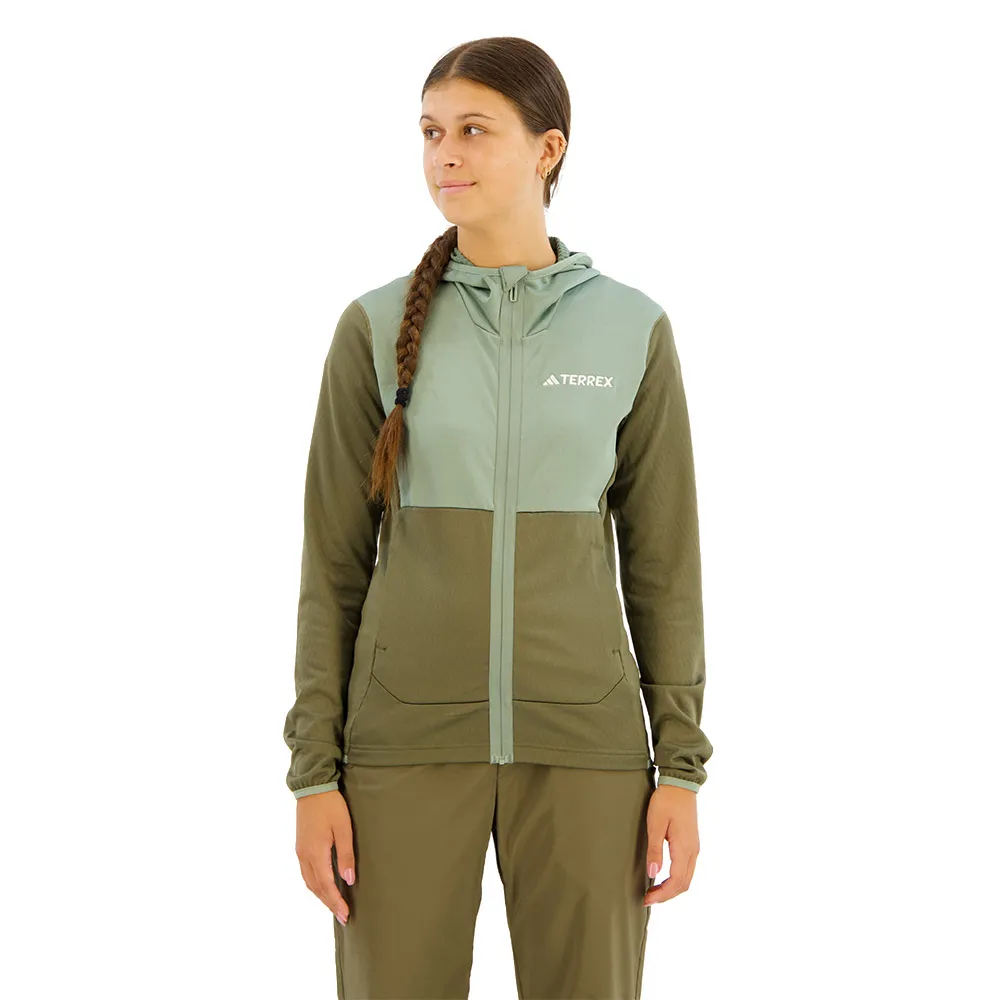

Флис adidas Terrex Xperior Light full zip, зеленый