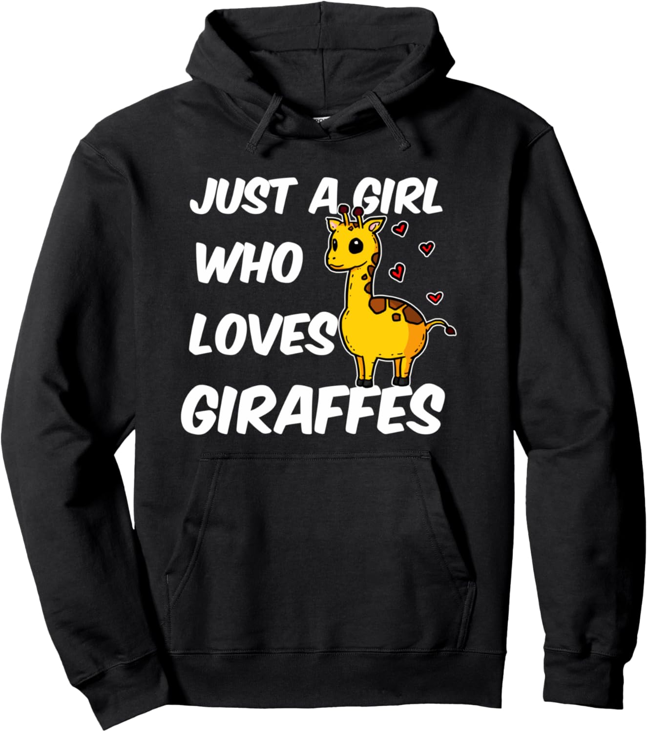 

Толстовка, Просто девушка, которая любит жирафов. Милый костюм жирафа в толстовке Cute Baby Giraffe Gift Idea For Girls And Women, черный