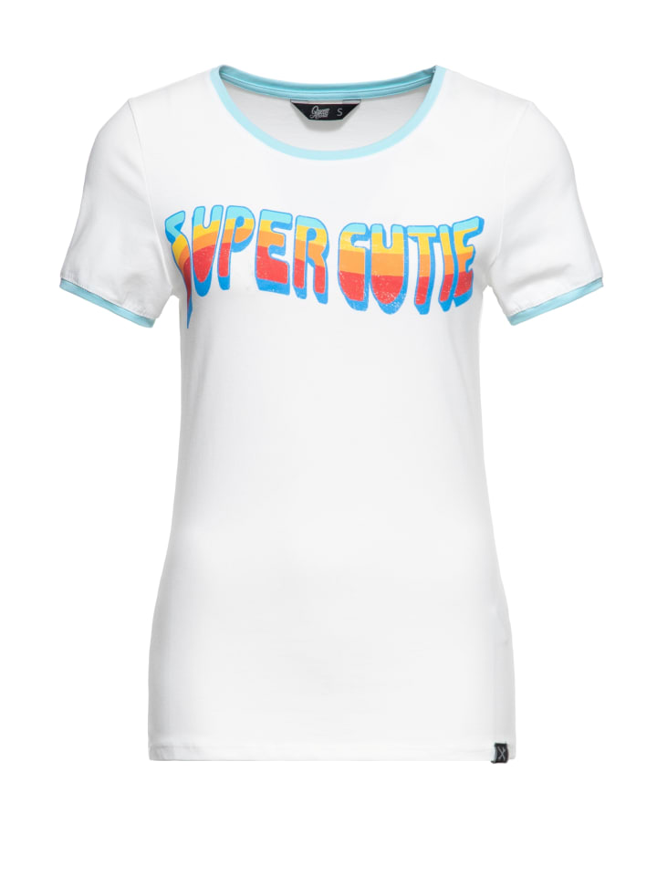 

Футболка Queen Kerosin Vintage Ringer, супер-милашка, бежевого цвета Queen Kerosin, Бежевый, Футболка Queen Kerosin Vintage Ringer, супер-милашка, бежевого цвета Queen Kerosin