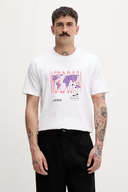 Футболка с принтом slim fit Adidas Originals, белый