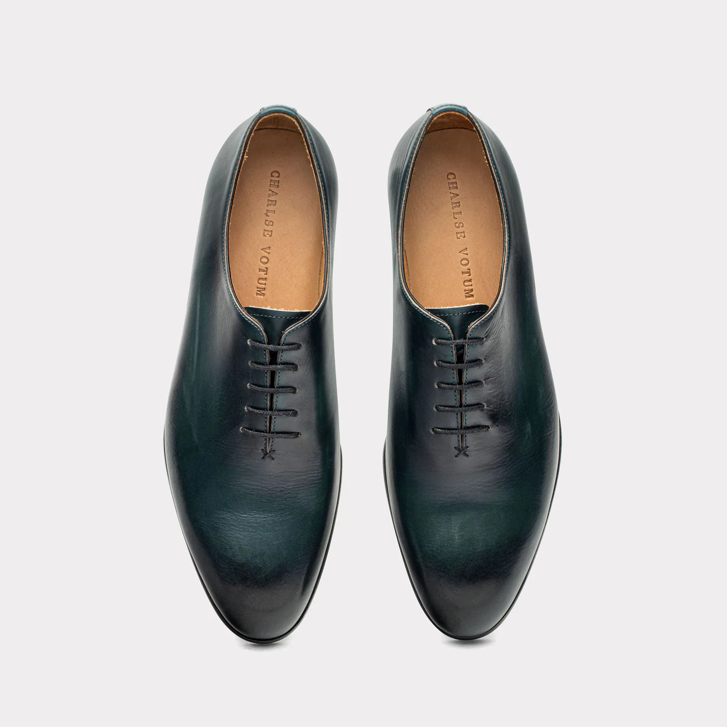 Мужские туфли Charlse Votum Wholecut Lace-up зелёные — фото 2