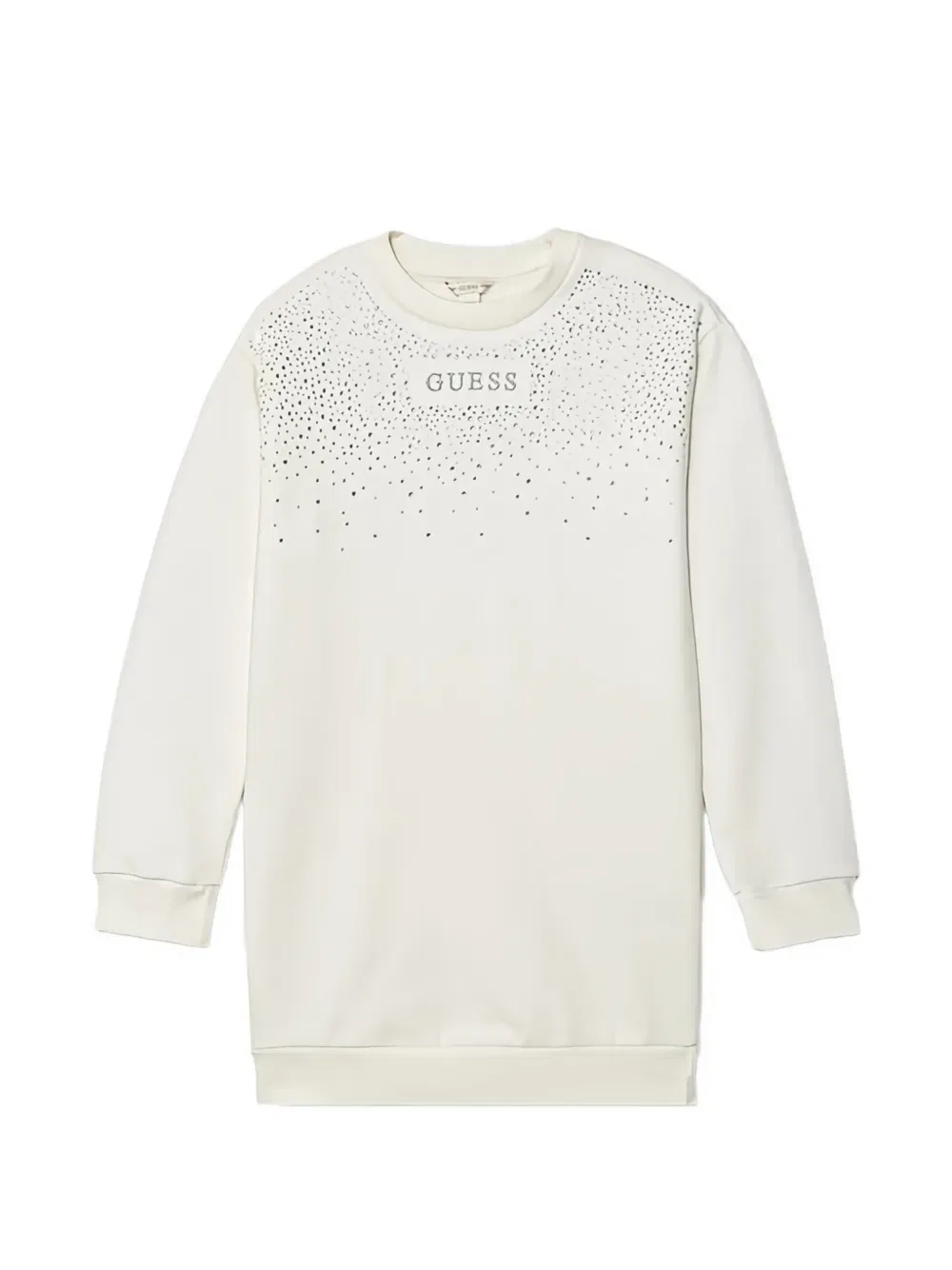 Мини-платье с длинными рукавами, украшенное стразами Guess Kids, нейтральный