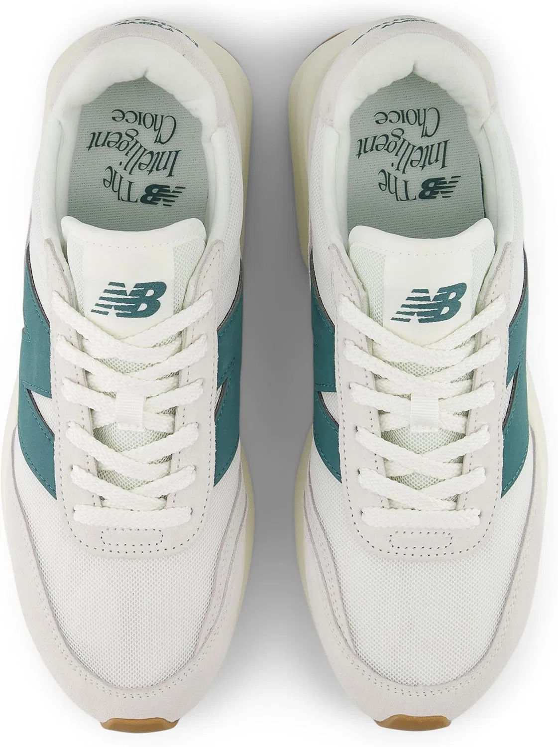 Кроссовки New Balance Herren 370, White New Spruce — фото 4