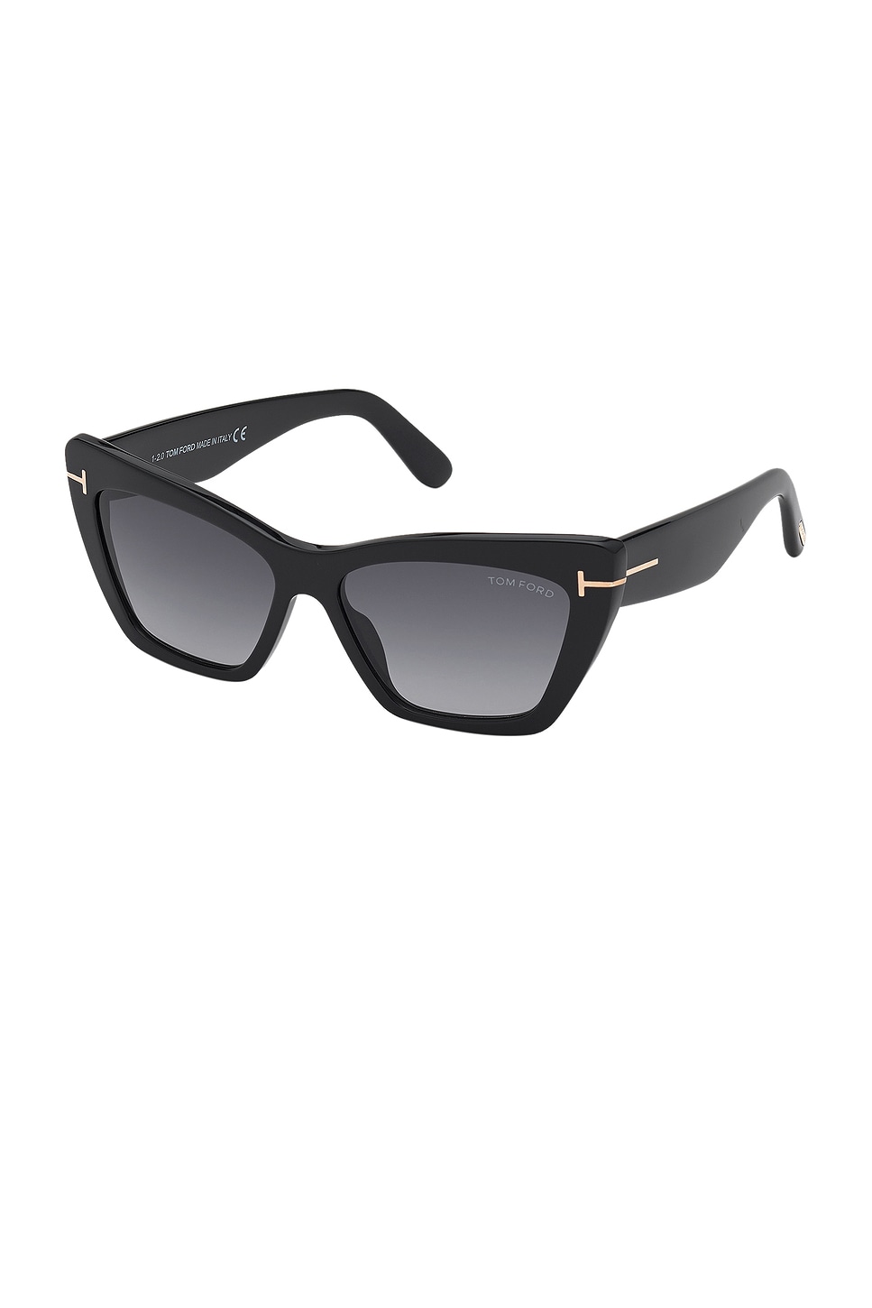 

Солнцезащитные очки Wyatt Tom Ford, shiny black & gradient smoke lens