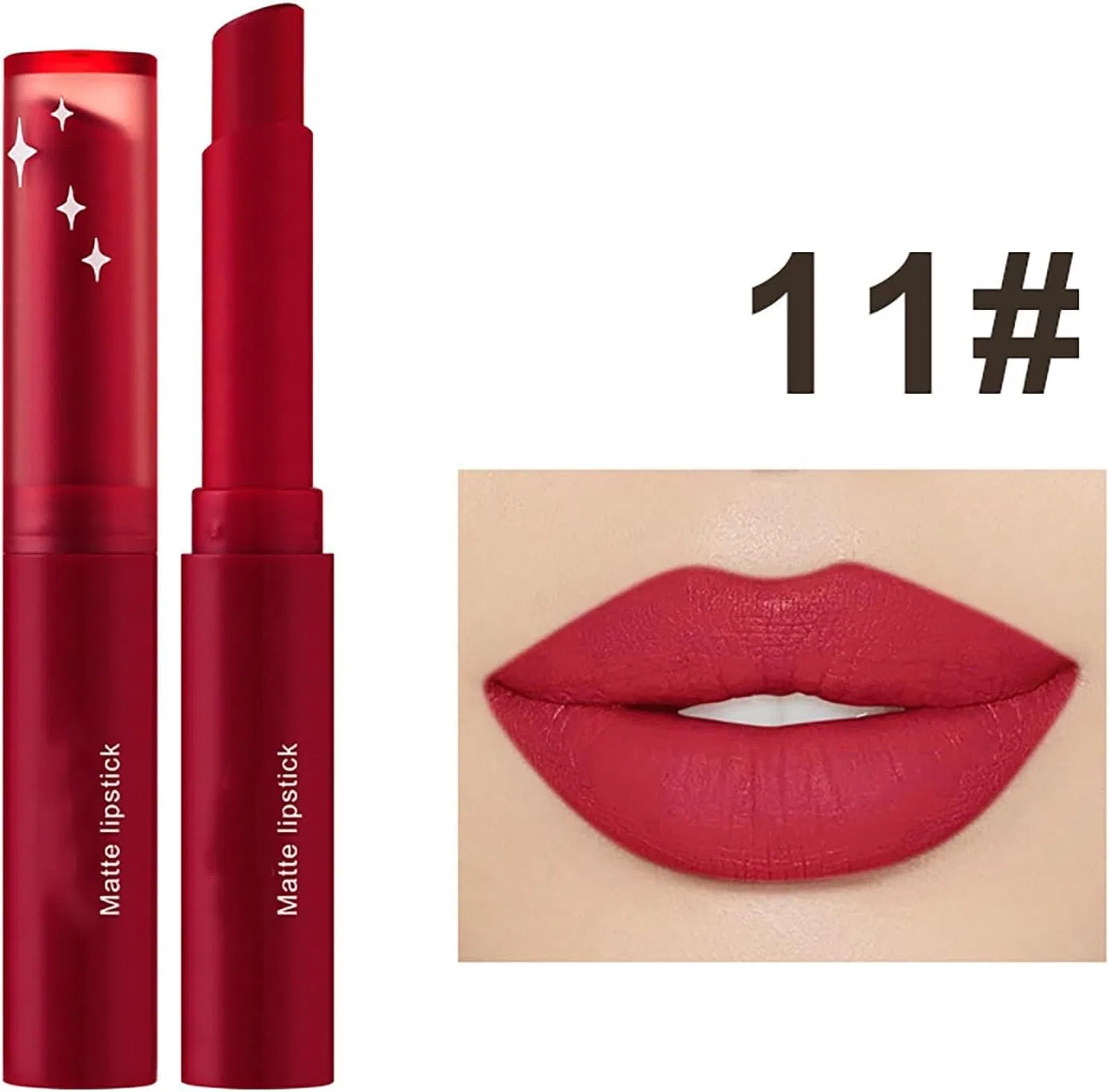 Липкий бальзам для губ Glossy, вишнево-красный, Generic, 1 шт., черный — фото 2