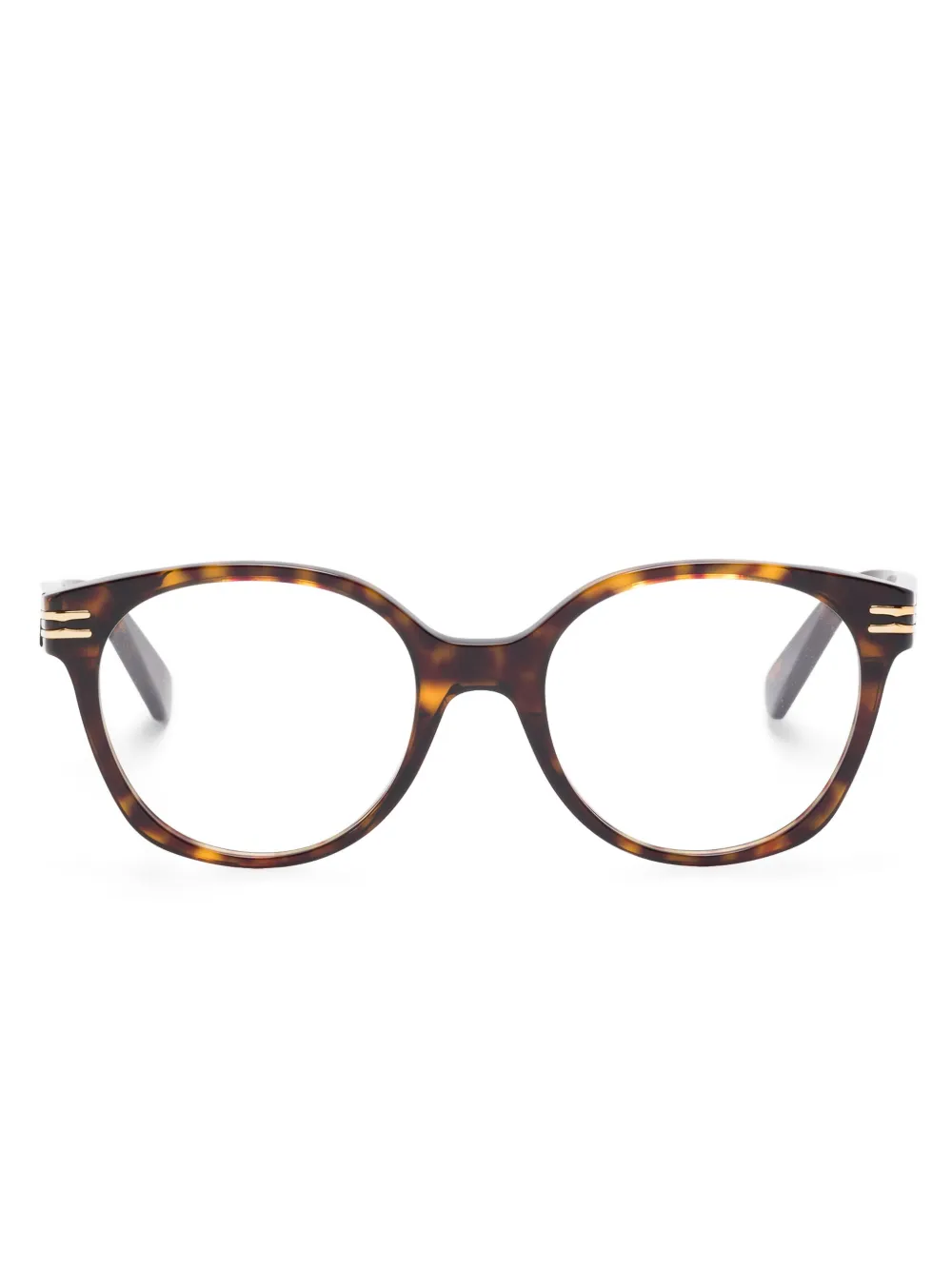 

Очки в круглой оправе Bvlgari, коричневый