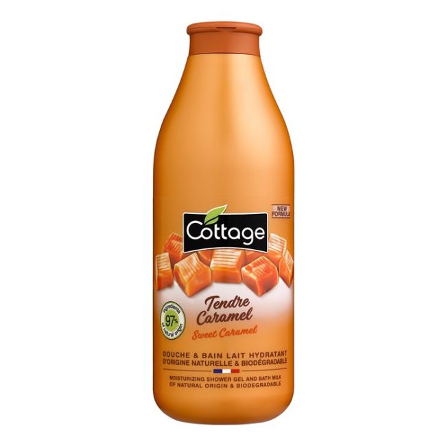 

Гель для душа и молочко для ванны «Tendre caramel» Cottage, 750 мл