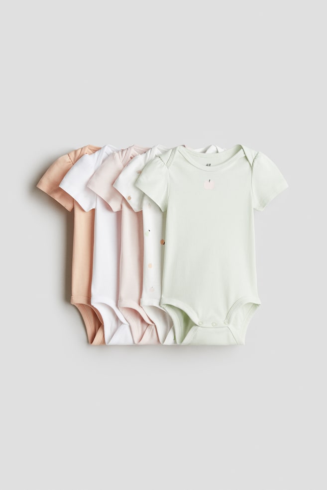 

Упаковка из 5 хлопковых боди H&M, мультиколор