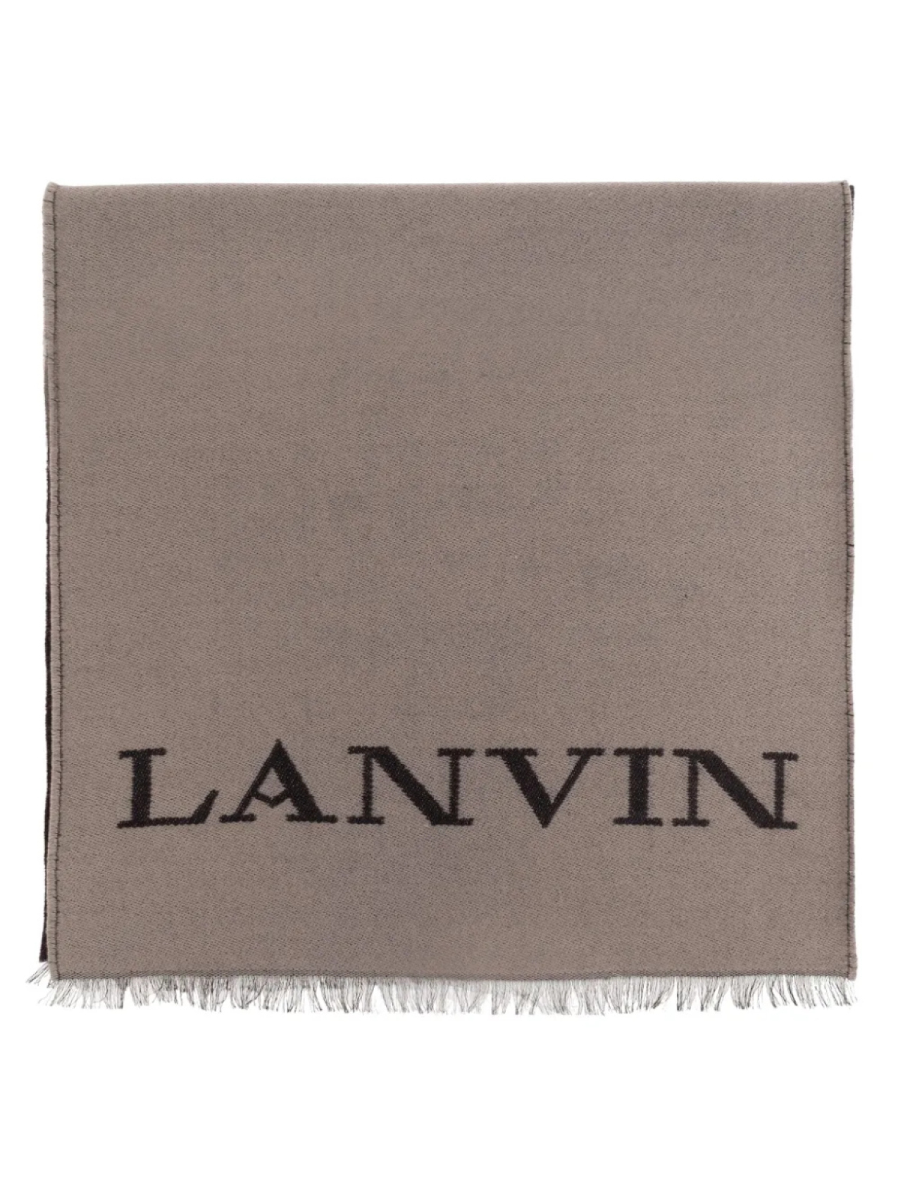 

Шарф с логотипом Lanvin, коричневый