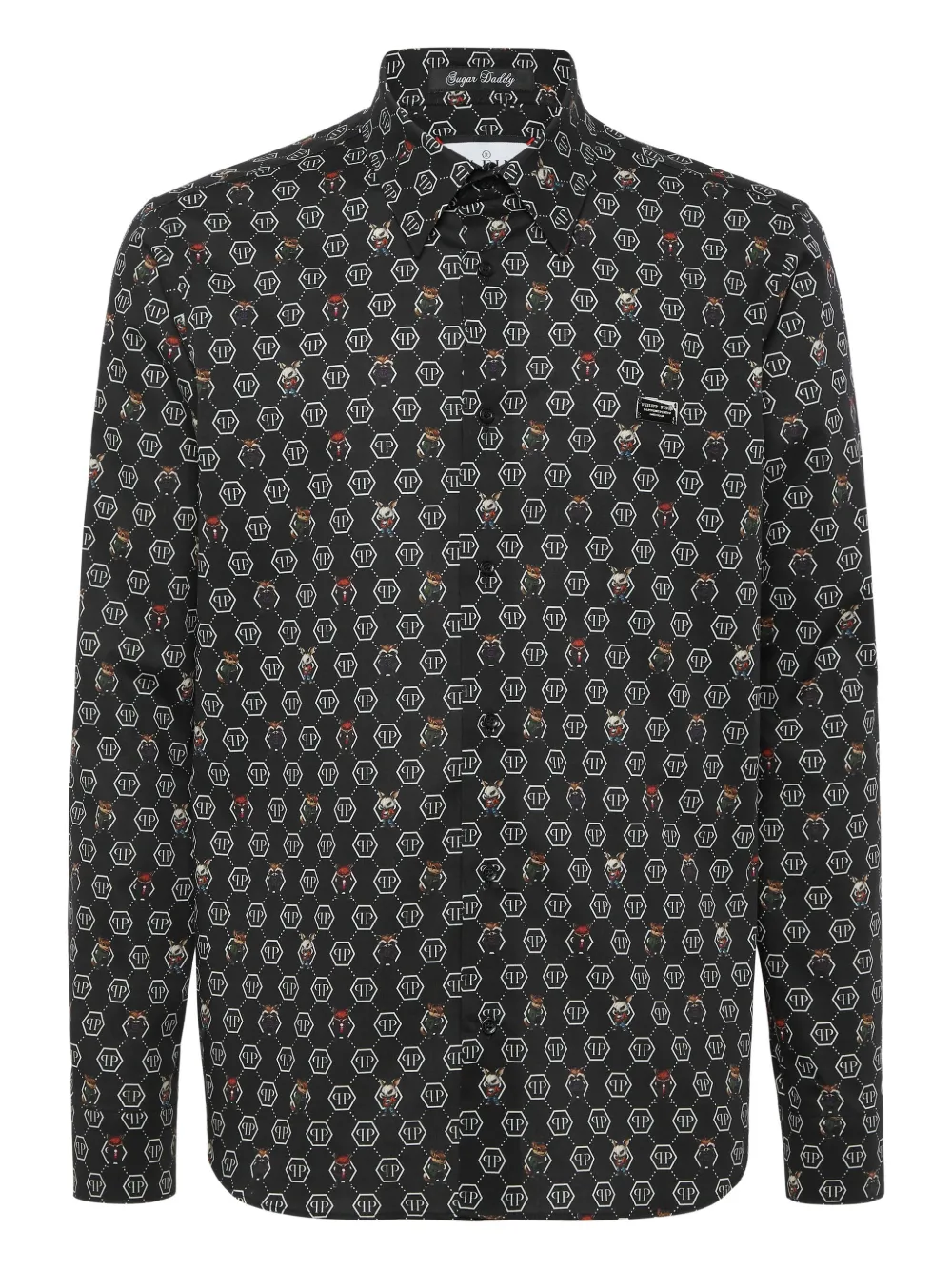 

Рубашка Sugar Daddy Monogram Fairy Philipp Plein, черный