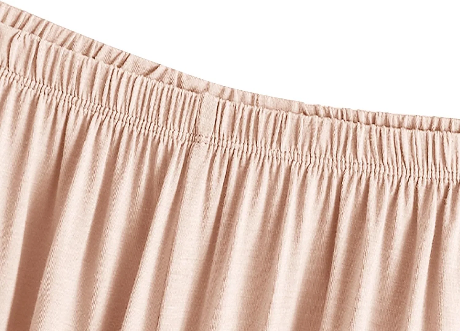 Пижамные шорты женские Plus Size, модальные, на резинке, A01_beige — фото 4