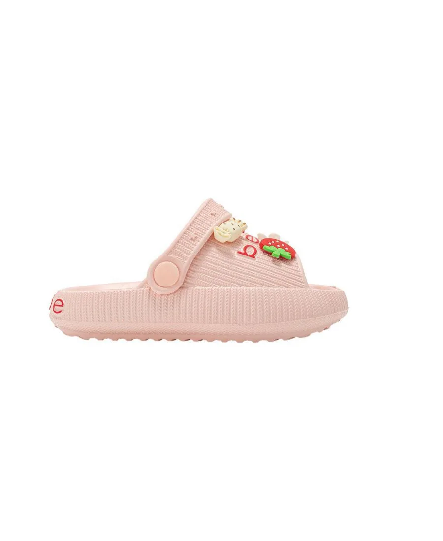 Легкие шлепанцы из ЭВА для девочек с подвесками Bebe, Blush — фото 3
