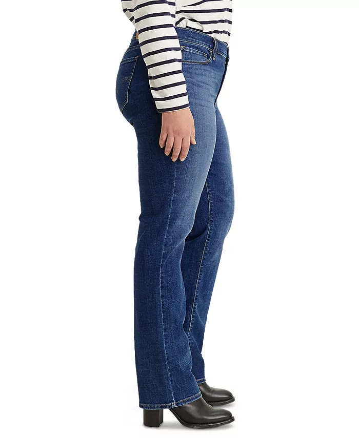 Модные джинсы прямого кроя больших размеров Levi's, синий — фото 3