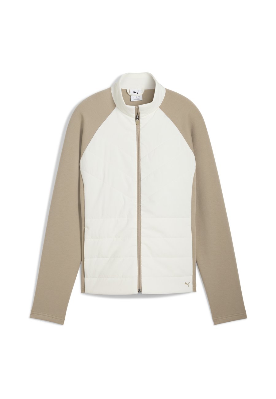

Флисовая куртка Puma Golf W CLOUDSPUN FLEECE HYBRID JACKET, Warm White Ice Coffee/Off-White