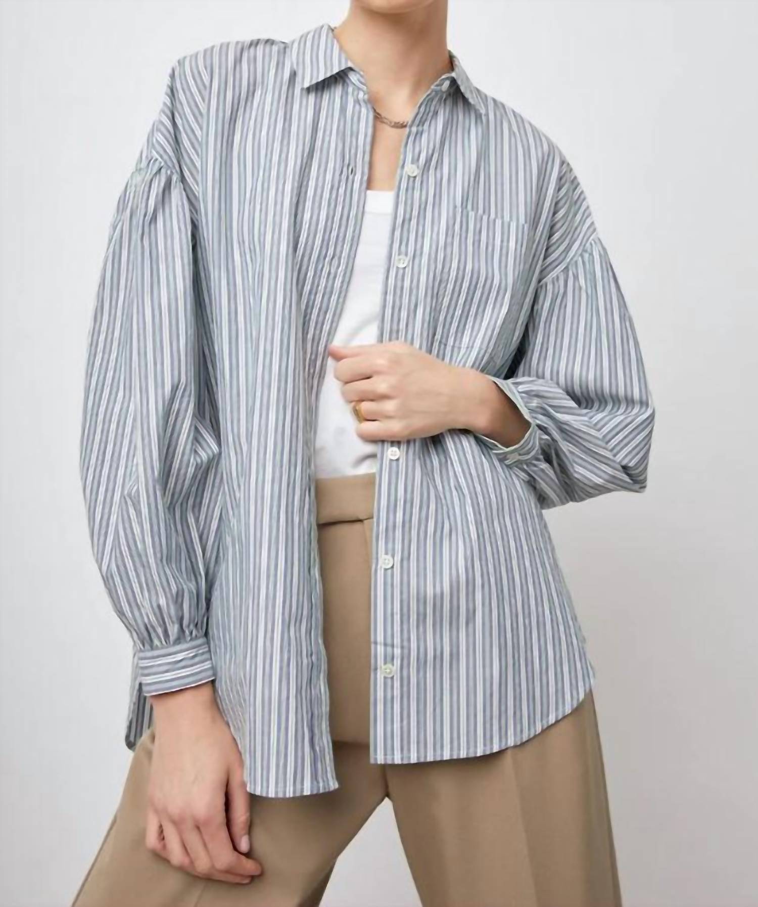 

Рубашка Janae Stripe в полоску Bank Stripe Rails, Bank Stripe
