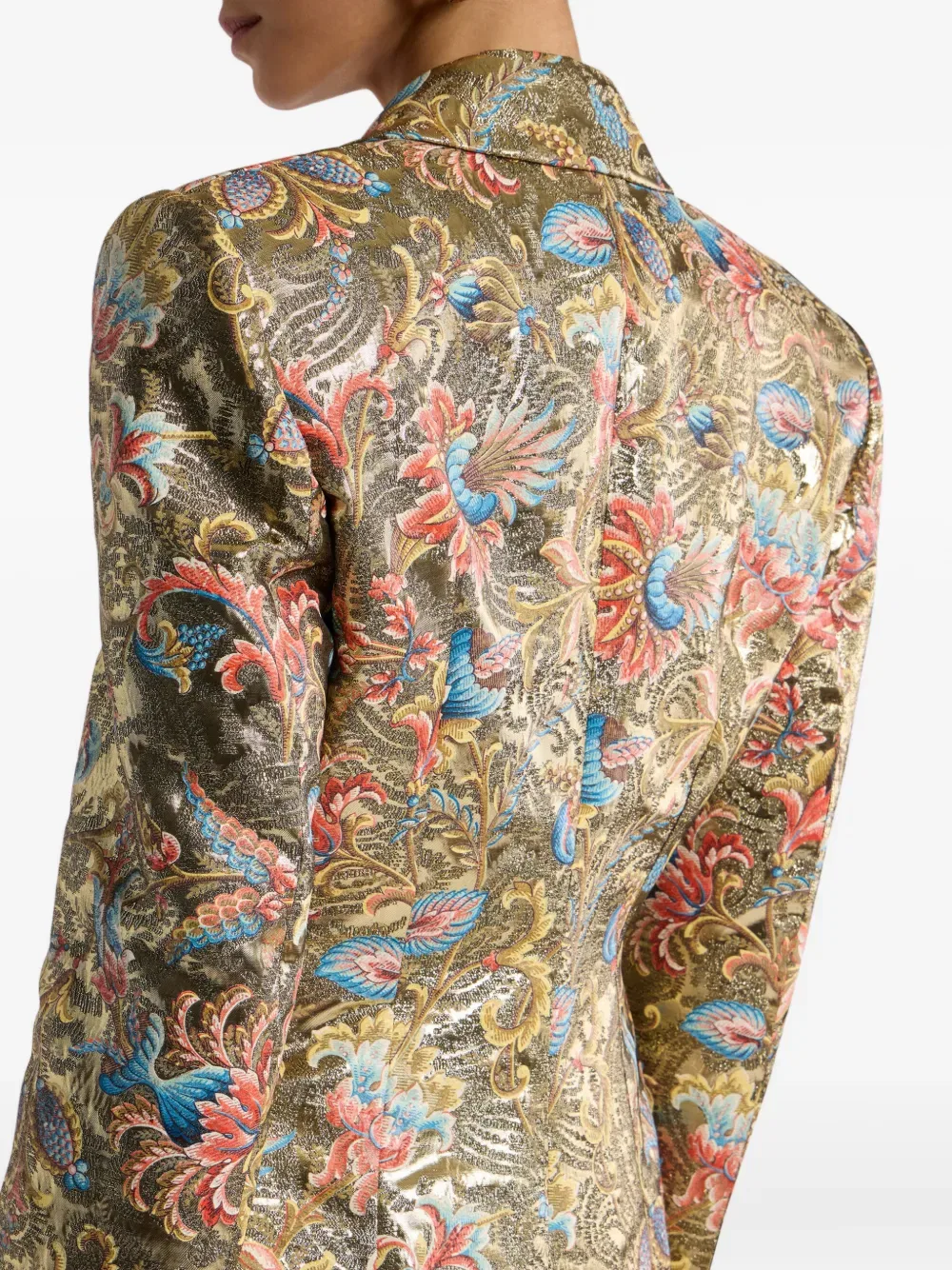 Пальто из жаккарда с узором «пейсли» Etro, золото — фото 4