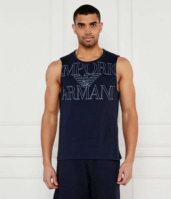 

Майка Regular fit Emporio Armani, синий