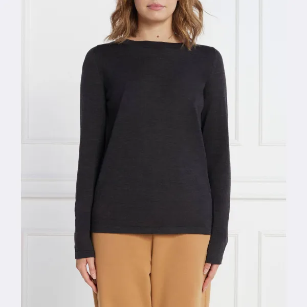 

Шерстяной свитер обычного кроя Max Mara, черный