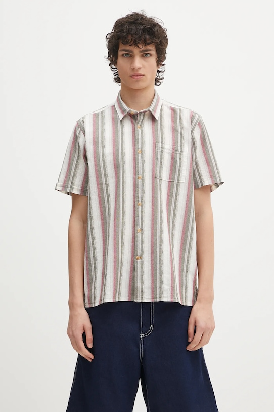 

Хлопковая рубашка Lipton Striped S/S Relaxed Fit Shirt Barbour, зеленый