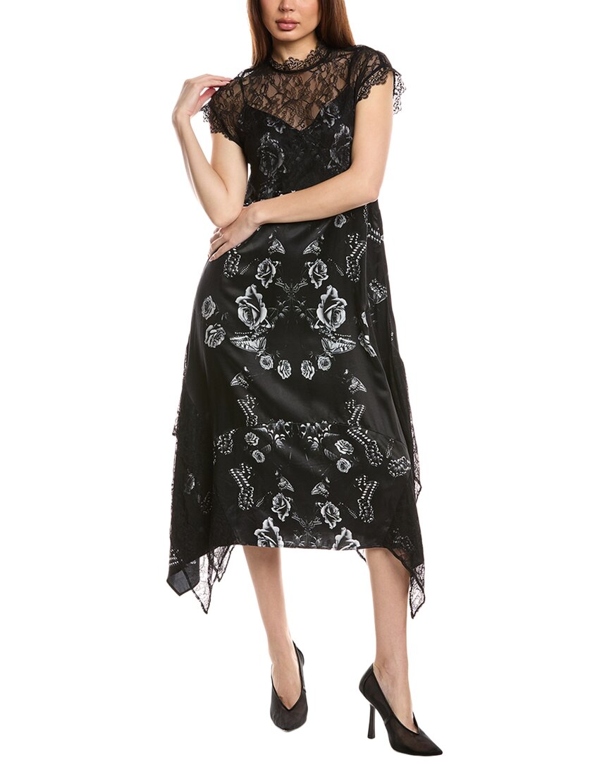 

Платье миди Gian из шелковой смеси от AllSaints All Saints, черный