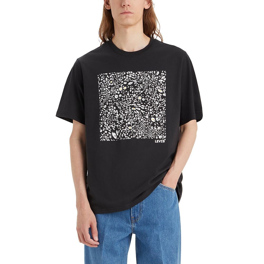 

Мужская футболка свободного кроя с короткими рукавами и графикой Levi's, цвет Floral Caviar