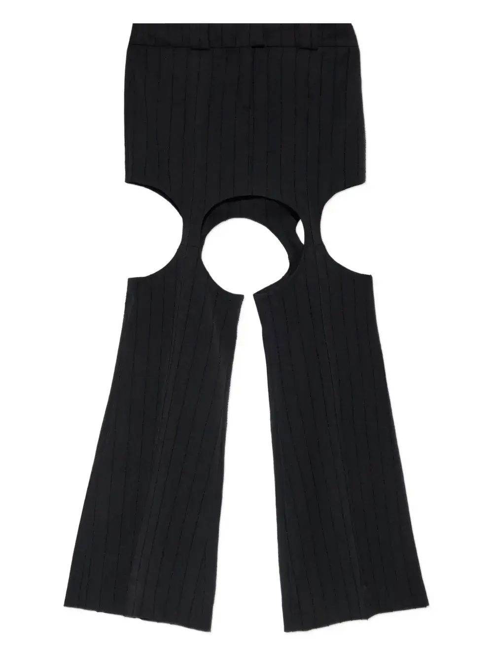 

Юбка в рубчик с вырезами Avavav, черный