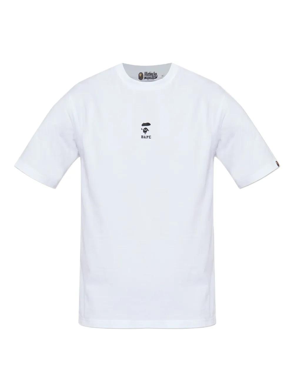 

Футболка с вышивкой в виде головы обезьяны A BATHING APE, белый