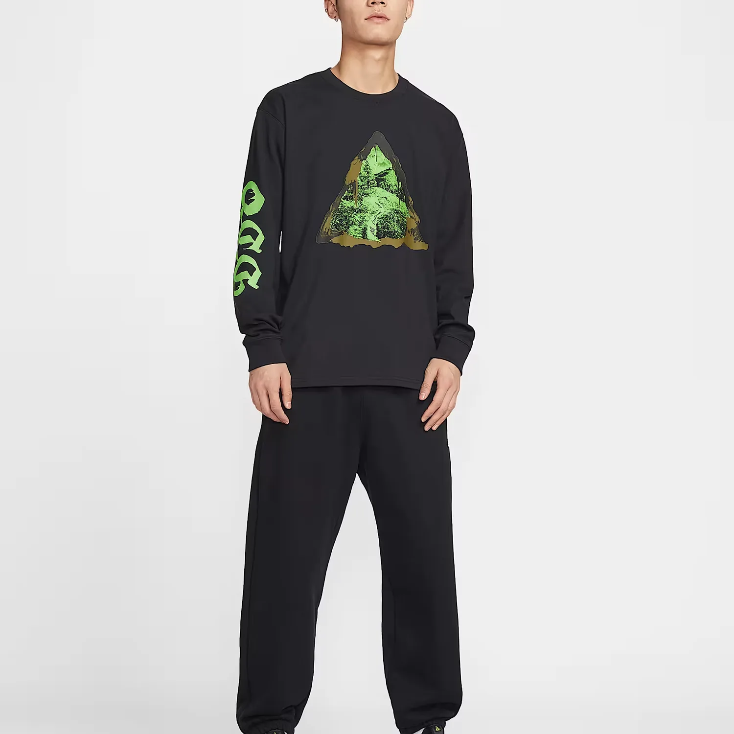Nike Футболка ACG DRI FIT мужская черная с круглым вырезом — фото 3