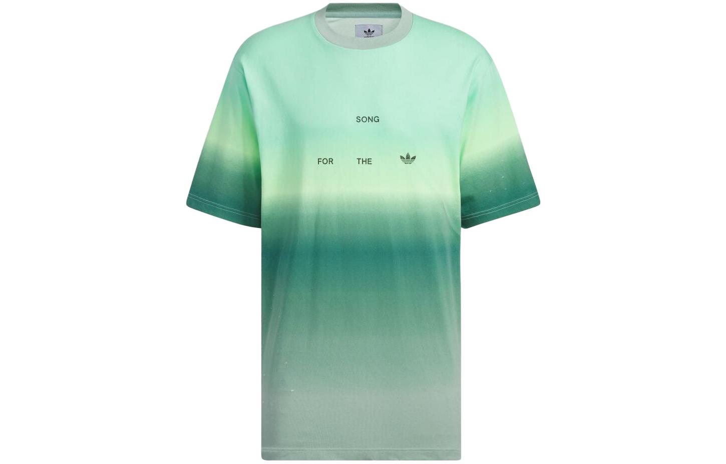 Adidas X Song For The Mute Футболка из хлопка с градиентным принтом Adidas Originals, Лесной зеленый — фото 2