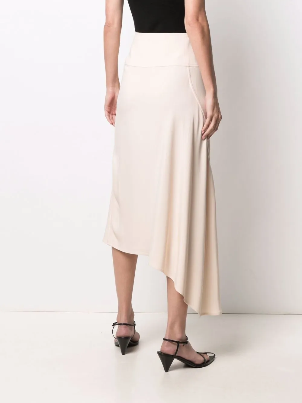 Юбка асимметричного кроя с завышенной талией JIL SANDER, розовый — фото 4