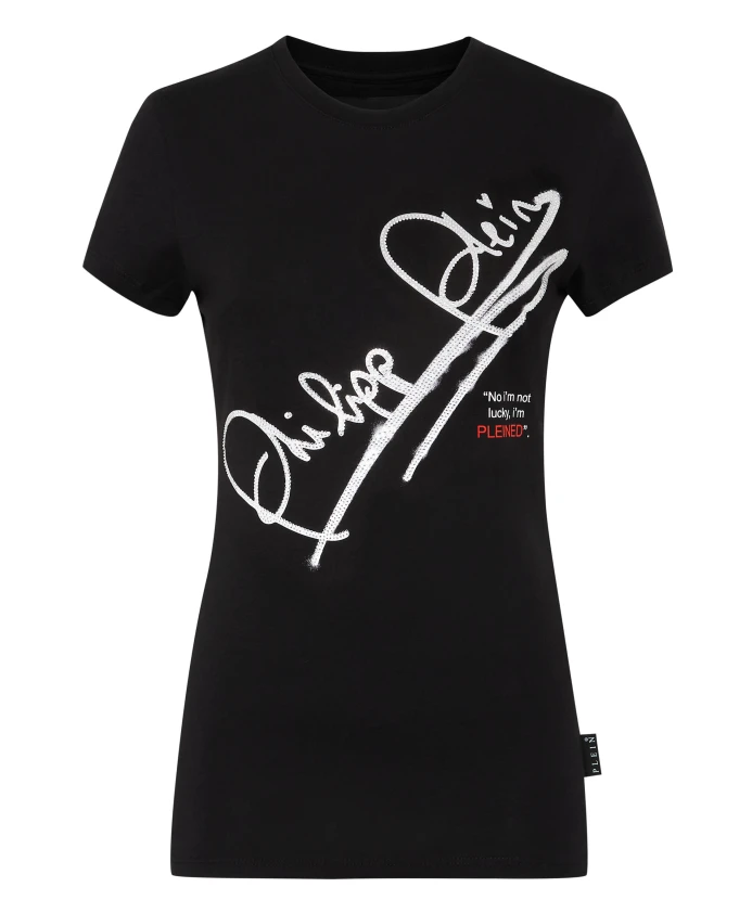 

Фирменная футболка с круглым вырезом Philipp Plein, черный