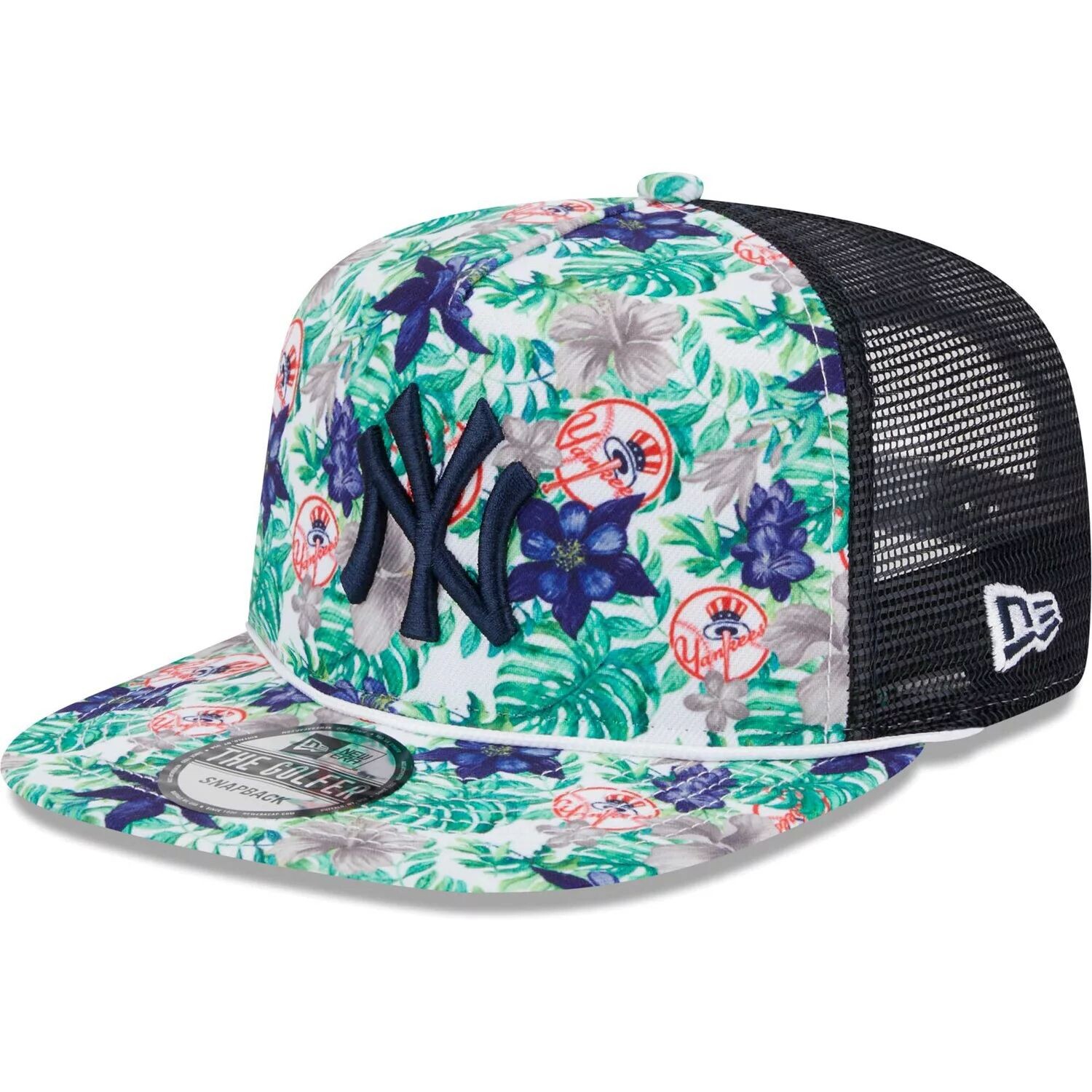 

Мужская кепка Snapback New Era New York Yankees Tropic с цветочным принтом