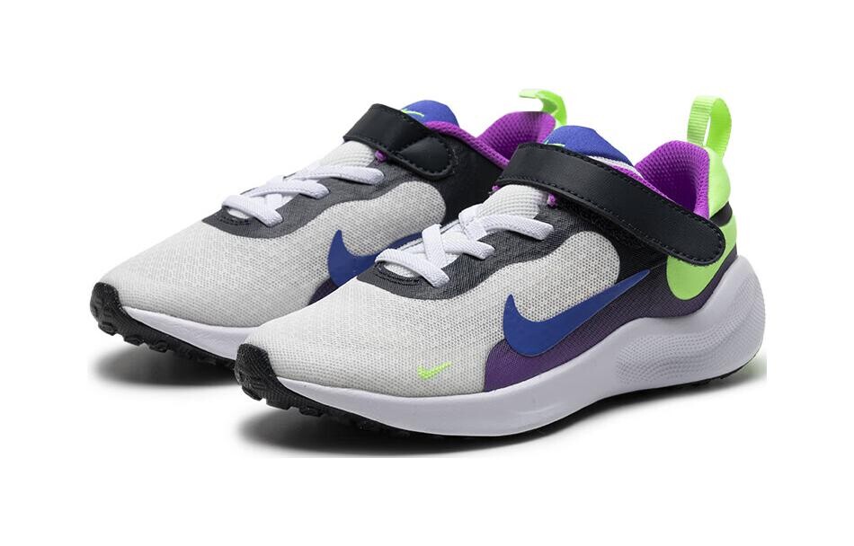 Кроссовки Nike REVOLUTION 7 Kids Lifestyle PS, White-purple-red — фото 3