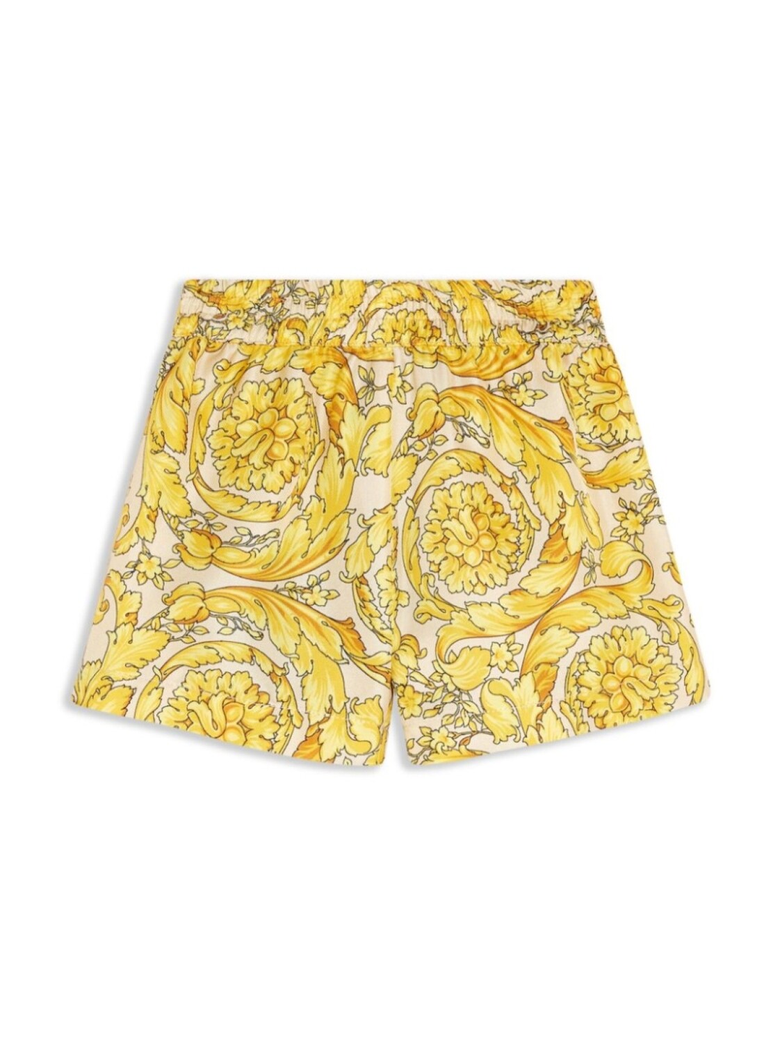 

Шорты с принтом Barocco Versace Kids, желтый
