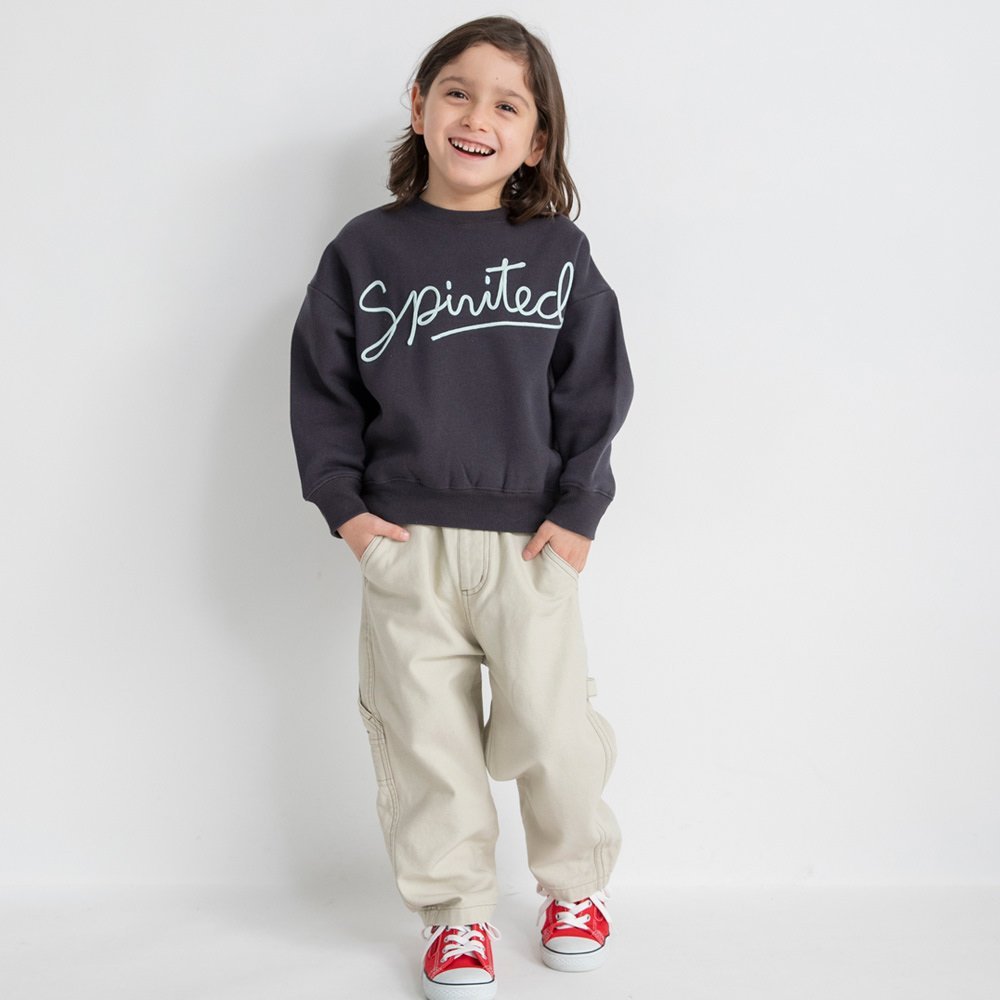 Толстовка с флисовой подкладкой и вышивкой вельветом Branshes, Charcoal Gray — фото 4