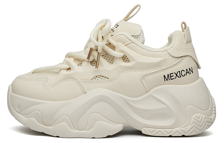 

Кроссовки MEXICAN Chunky Sneakers Women's Low-top, бежевый