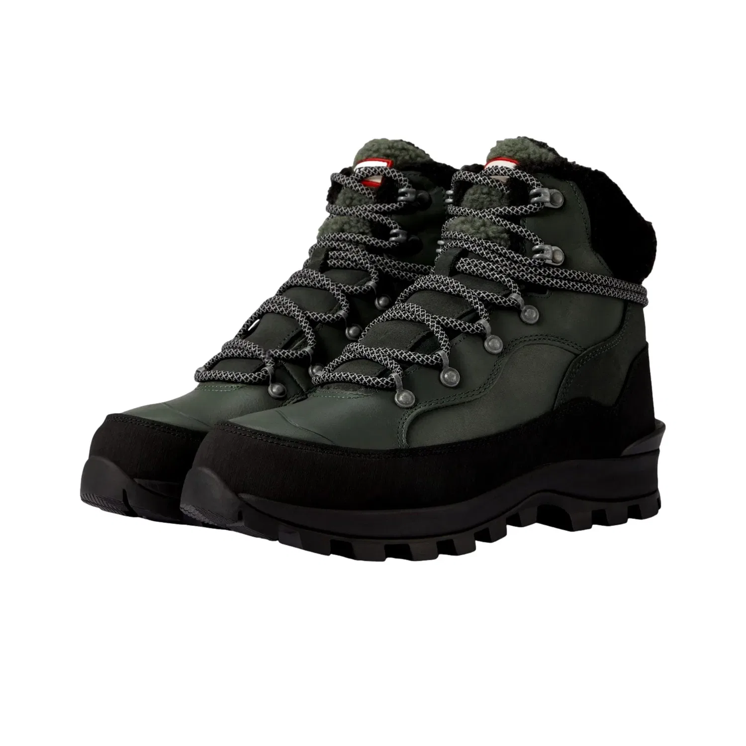 Мужские кожаные ботинки Hunter Boots Explorer, оливково-черные, модель WFS2235LSG-OVB — фото 2
