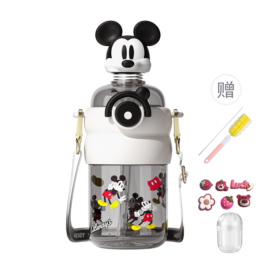 

Детская летняя кружка для школьников, бутылка для школы 600мл Disney, Mickey Mouse (Cleansing Tools+Random 3D Stickers+Flower Tea Balls)