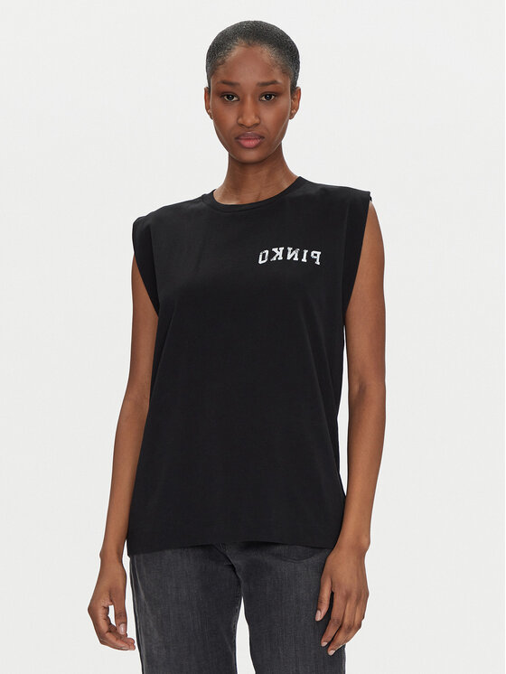 

Футболка обычного кроя 104268 A2C0 Pinko, черный