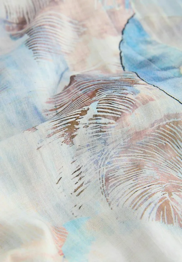 Пляжная рубашка-накидка, стандартный крой, пляжный аксессуар Next, Pastel Blue Shell — фото 3