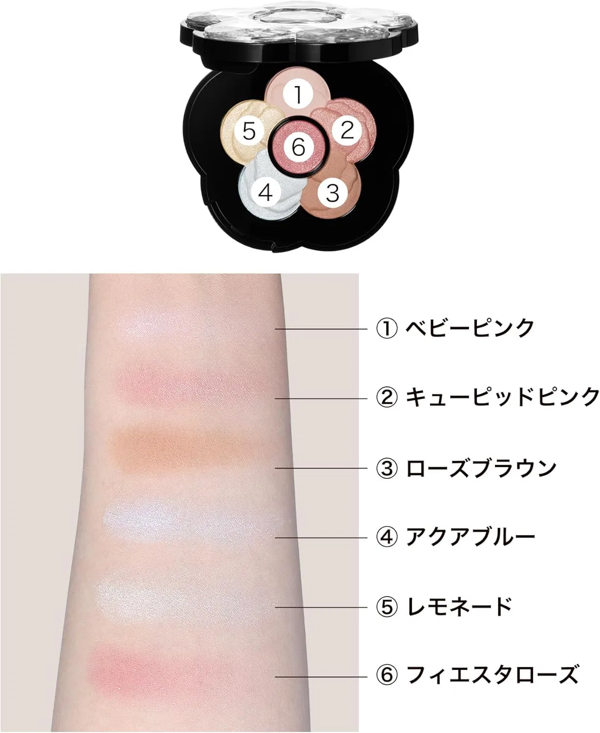 Палетка для лица Mary Quant Cheery Colors Four Face 01 6.5 г — фото 2