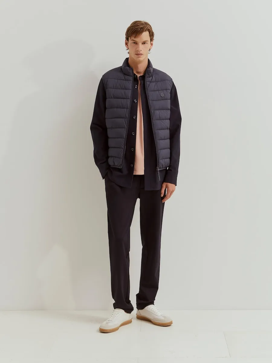 

Мужской стеганый жилет с высоким воротником Lion of Porches, темно-синий