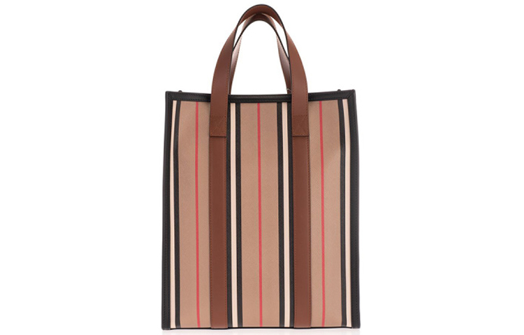 Женская холщовая сумка Burberry, коричневая — фото 3