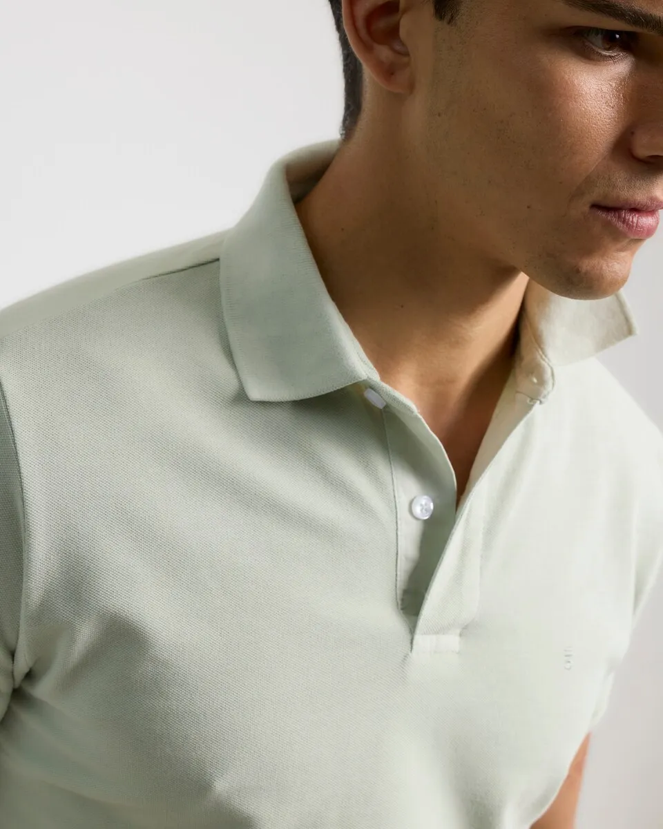 

Мужская поло из пике slim fit PuroEgo, светло-зеленый